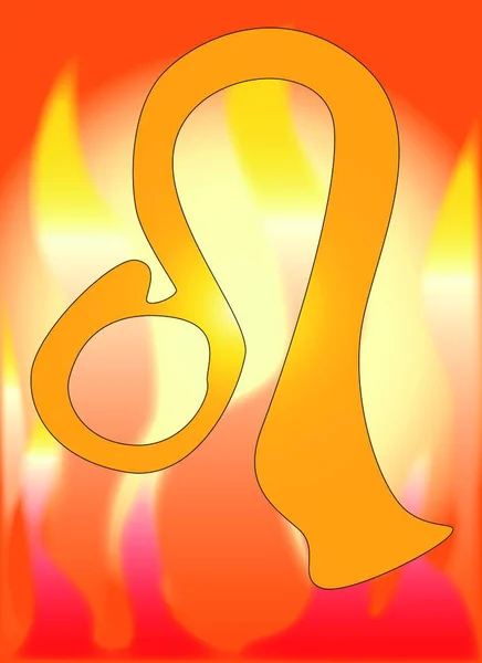 Simbolul Astrologic Pentru Semnul Soare Leo — Vector de stoc