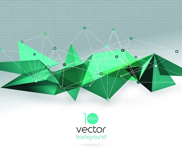 Banner Geométrico Abstracto Color Vectorial Con Triángulo — Vector de stock