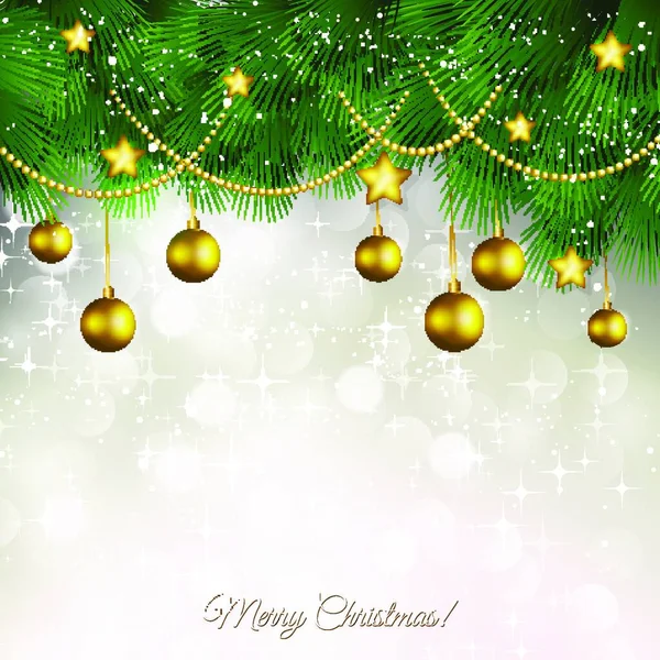 Vector Merry Christmas Greeting Card Eps — Stock Vector