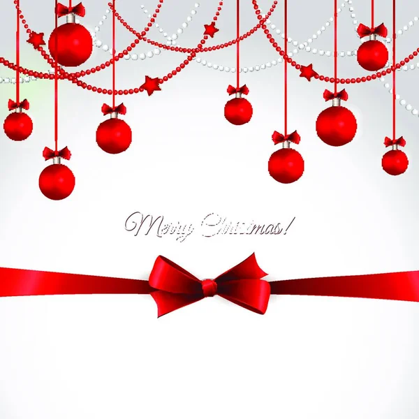 Ilustracja Merry Christmas Karty Pozdrowieniami Eps — Wektor stockowy