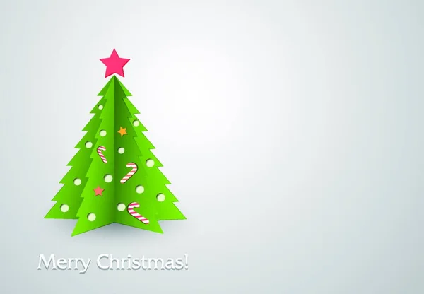 Vektorová Ilustrace Vánoční Stromek Červeném Pozadí Eps — Stockový vektor