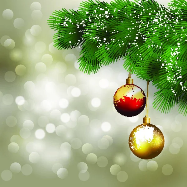 圣诞节或新年贺卡色彩艳丽的背景 — 图库矢量图片
