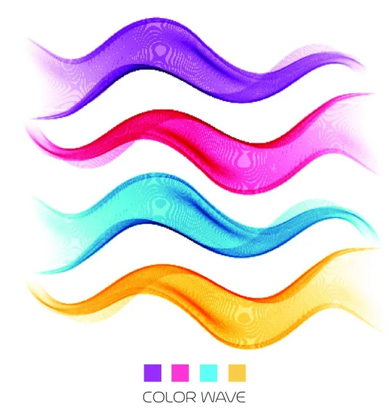 Vector Illustration Abstract Colorful Transparent Wave Eps — Stock Vector