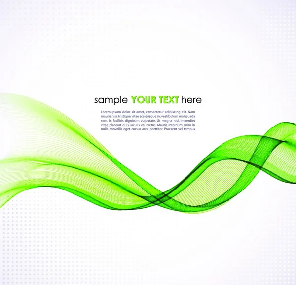Arrière Plan Modèle Vectoriel Abstrait Avec Lignes Courbes Transparentes Vertes — Image vectorielle