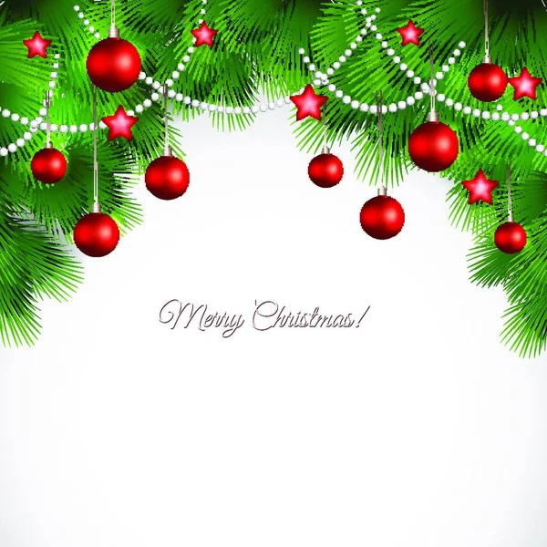 Tarjeta Felicitación Vector Merry Christmas Eps — Vector de stock