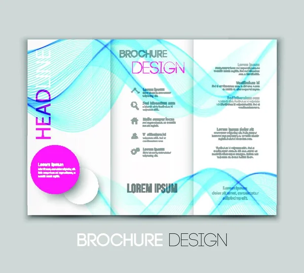 Vector Template Folder Ontwerp Met Kleurlijnen Vector Illustratie Sjabloon Ontwerp — Stockvector