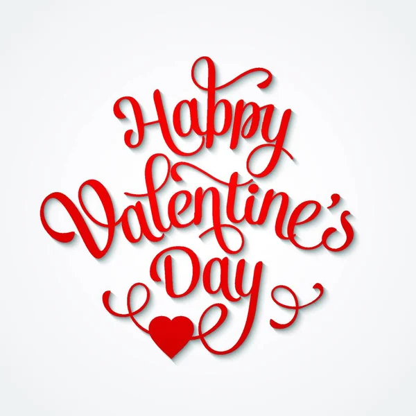 Happy Valentine Day Vintage Card Lettering — Vector de stock