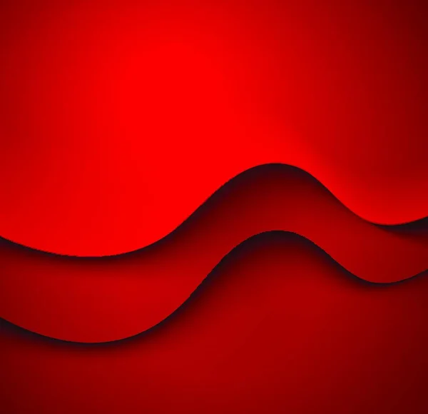 Червоний Абстрактний Барвистий Векторний Фон Вигнутими Лініями Тіні Дизайн Шаблону — стоковий вектор