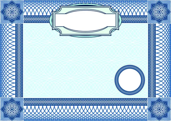 Fondo Comercial Guilloche Elemento Ornamental Para Certificado Dinero Diploma Bono — Vector de stock