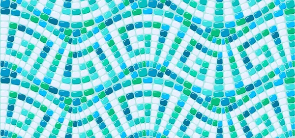 Bezszwowe Mozaika Wzór Niebieski Płytki Ceramiczne Klasyczny Ornament Geometryczny — Wektor stockowy