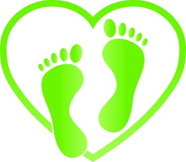 Feet and heart, feet, heart, foot care, lifestyle, logo clipart