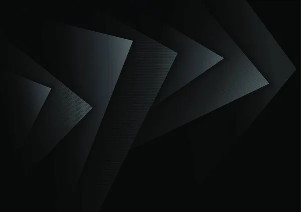 Black Abstract Background Dark Textured Layers Shadows Illustration Vector — Stock Vector