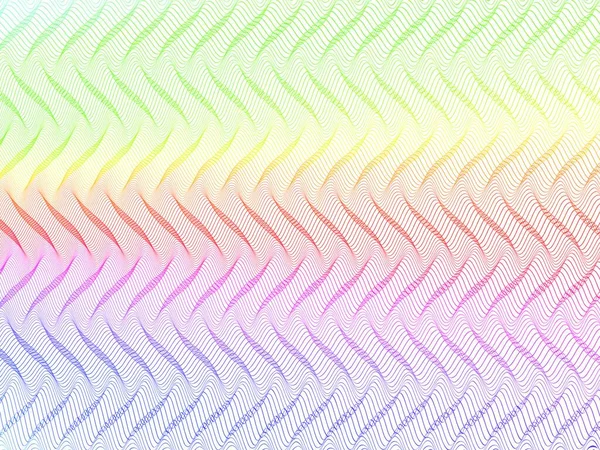 Abstrakte Farbenfrohe Drahtgitterverzerrungen Vektorrhythmische Komposition — Stockvektor