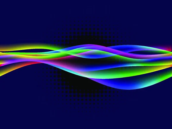 Динамический Поток Стилизованные Волны Вектор Энергетические Волны Eps10 Прозрачностью Сеткой — стоковый вектор