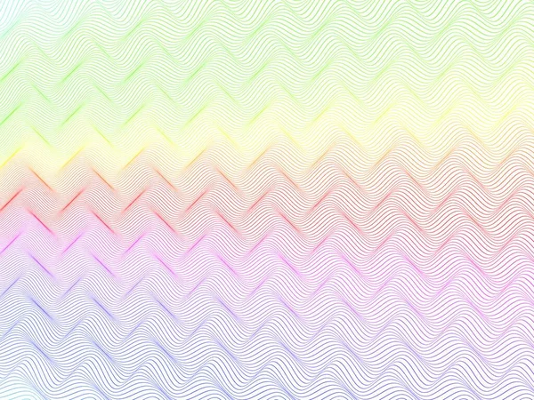 Distorsiones Coloridas Abstractas Del Wireframe Composición Rítmica Del Vector Líneas — Vector de stock