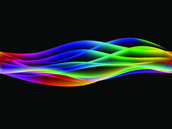 Динамический Поток Стилизованные Волны Вектор Векторные Волны Eps10 Прозрачностью Сеткой — стоковый вектор