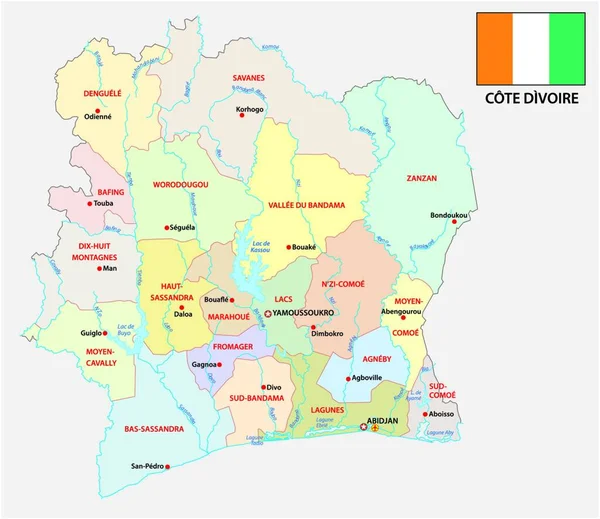 アイボリー コースト行政と政治のベクトル図 — ストックベクタ