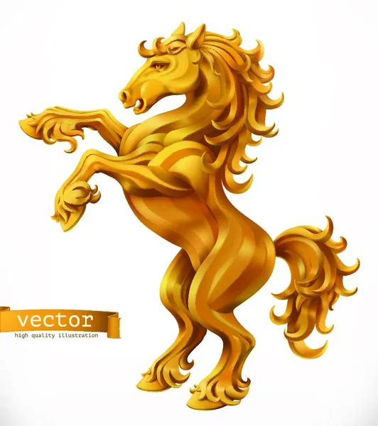 Arany Embléma Vektor Ikon — Stock Vector