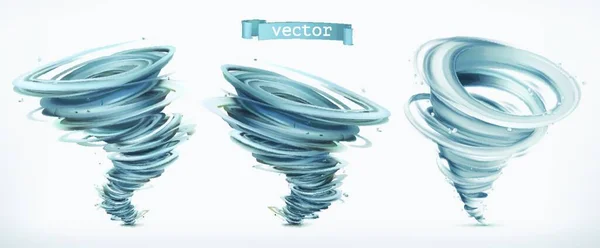 Tornado Vector Icono Conjunto — Vector de stock