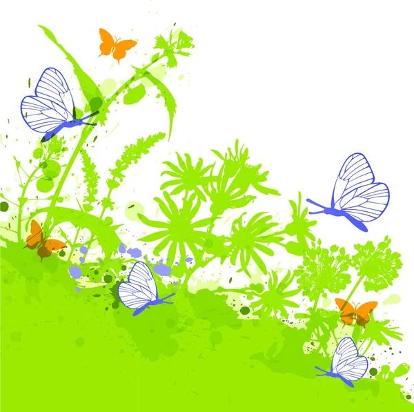 花の背景図ベクトル図 — ストックベクタ