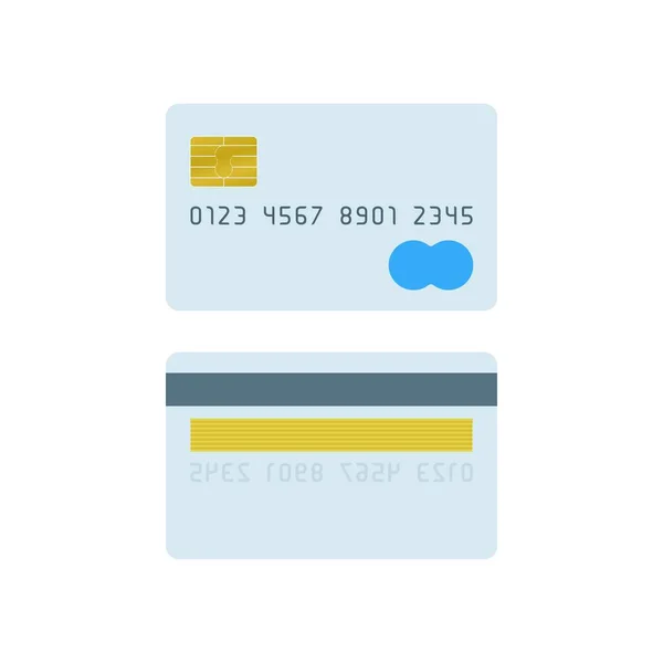 白い背景に地図パターンを持つホワイトクレジットカード 金融概念設計 — ストックベクタ