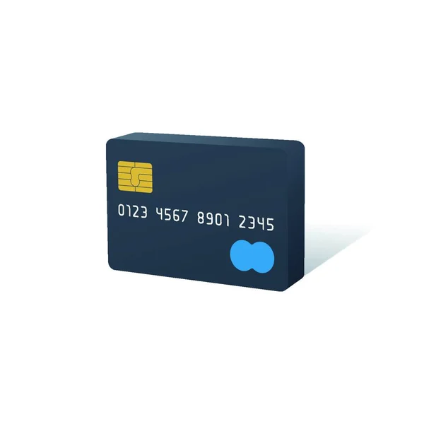 白色背景的三维信用卡模板 融资概念设计 — 图库矢量图片