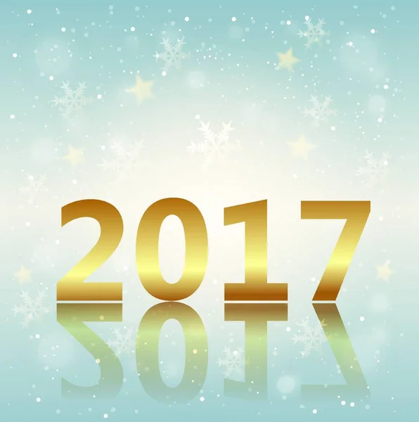 Carte Voeux Pour Nouvelle Année 2017 Brillant Fond Noël — Image vectorielle