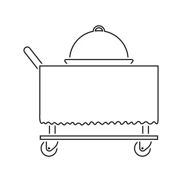 Ресторанний Одяг Значку Доставки Кошика Дизайн Тонкої Лінії Векторні Ілюстрації — стоковий вектор
