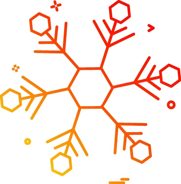 Fiocchi Neve Icona Vettore Progettazione — Vettoriale Stock