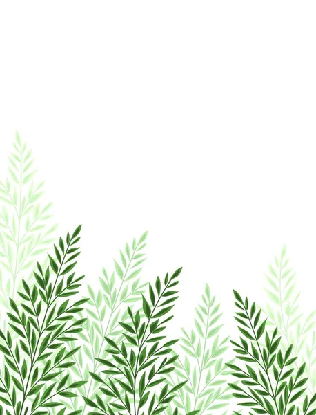 Vektorillustration Natürlicher Hintergrund Mit Grünen Blättern Frische Grüne Blätter — Stockvektor