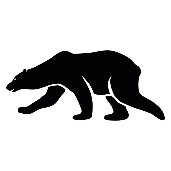 Oso Polar Oso Animal Logotipo Etiqueta Adhesiva Logotipo — Vector de stock