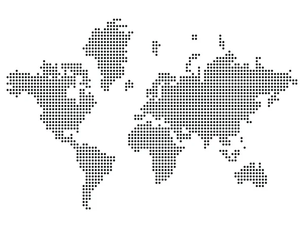 Terra Mapa Terra Pontos Fundo Mapa Mundo —  Vetores de Stock