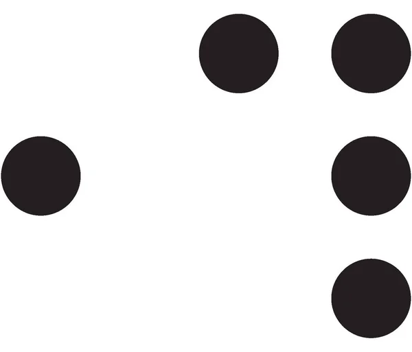 Attraverso Simbolo Braille Touch — Vettoriale Stock