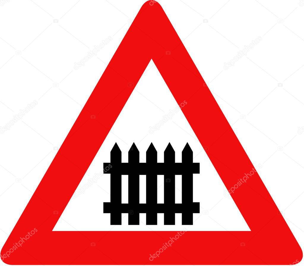 Railway Level Crossing With Gate Premium Vector In Adobe Illustrator Ai Ai Format Encapsulated Postscript Eps Eps Format