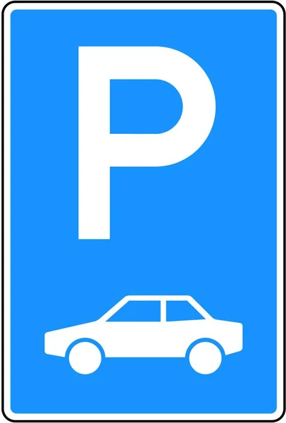 Parcheggio Solo Veicoli Indicati Sul Cartello — Vettoriale Stock