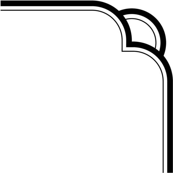 Рамки Кути Карнизи Ізольовані Білому Тлі — стоковий вектор