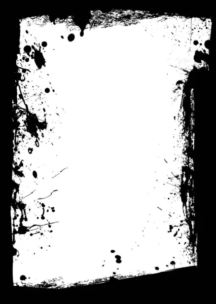 Borde Tinta Negra Con Centro Espacio Copia Blanca — Archivo Imágenes Vectoriales