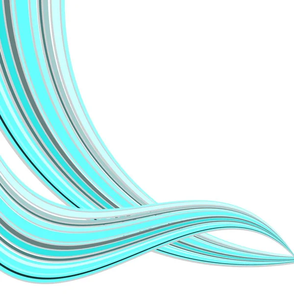 Fond Ligne Bande Bleue Fluide Avec Espace Copie — Image vectorielle