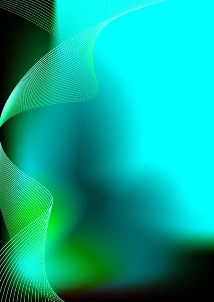 Синій Зелений Фон Лініями Рухаються Кімнатою Щоб Додати Свій Власний — стоковий вектор
