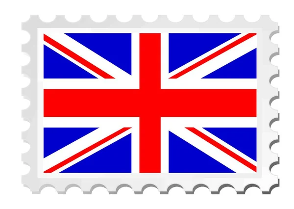 Brytyjska Flaga Inspirowana Znaczkiem Cieniem Kropli — Wektor stockowy