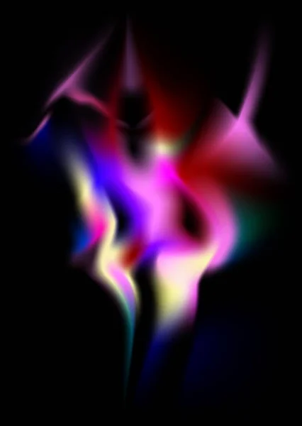 Abstrakt Spöke Som Bild Gjord Ljus — Stock vektor
