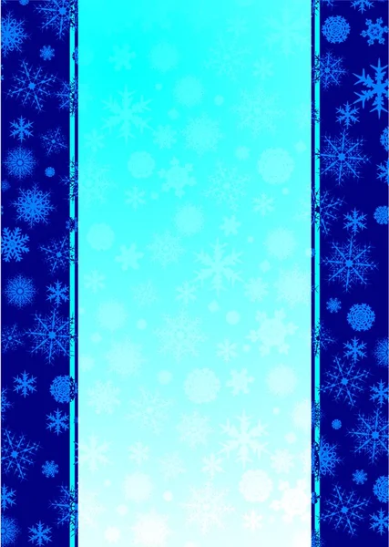 Weihnachten Inspirierten Hintergrund Blau Mit Schneeflocken — Stockvektor