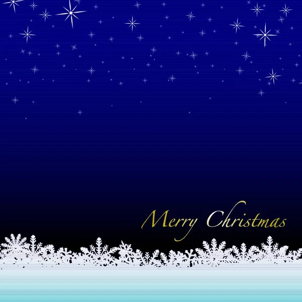 Navidad Escena Invierno Con Nieve Deriva Cielo Nocturno Estrellado — Archivo Imágenes Vectoriales