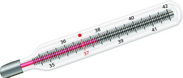 Thermomètre Instrument Médical Mesure Température — Image vectorielle