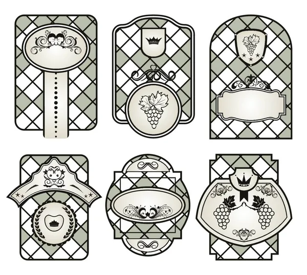 Ілюстрація Набір Ретро Варіацій Старовинних Етикеток Вектор — стоковий вектор