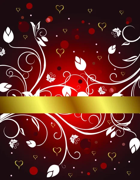 Illustratie Felicitatie Florale Kaart Voor Valentijnsdag Vector — Stockvector