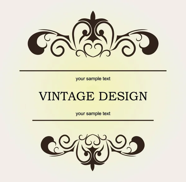 Vetor Vintage Luxo Para Design — Vetor de Stock