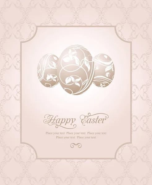 Illustration Easter Vintage Card Set Eggs Vector — Stock Vector