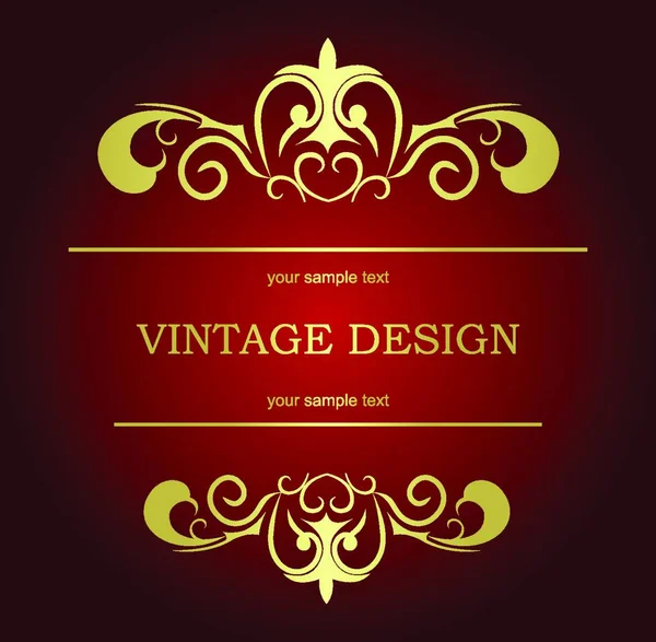 Vintage Template Vector Achtergrond — Stockvector