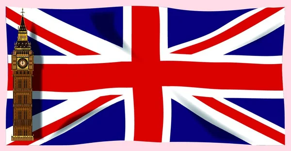 British Union Flag Union Jack Cuando Utiliza Bordo Del Barco — Vector de stock